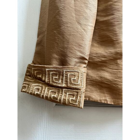Mirasol Flaw Gold Lightweight Tang Jacket Silk Lined Size Small Asian Style - Picture 9 of 14